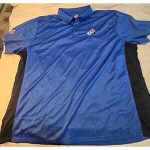 Dominos Gear Polo Men's Shirt Adult 4X Blue Dominos Pizza Employee Uniform